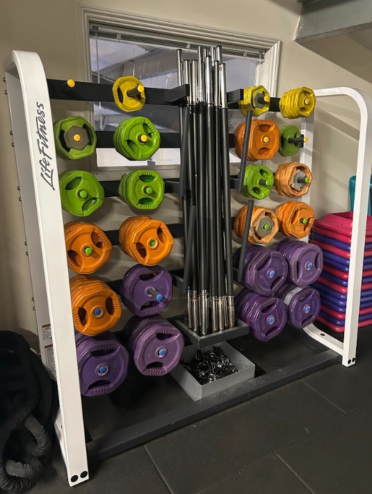 Studio barbells and weight plates